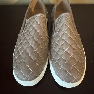 Quilted Slip-On Sneakers - brown